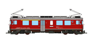 Pullman 30144 - G Elektrolok ABe 4/4 III Nr. 55, Diavolezza der RhB, Ep. V - rot; Vorbildzustand um 1990